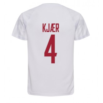 Danmark Simon Kjaer #4 Bortatröja VM 2022 Korta ärmar